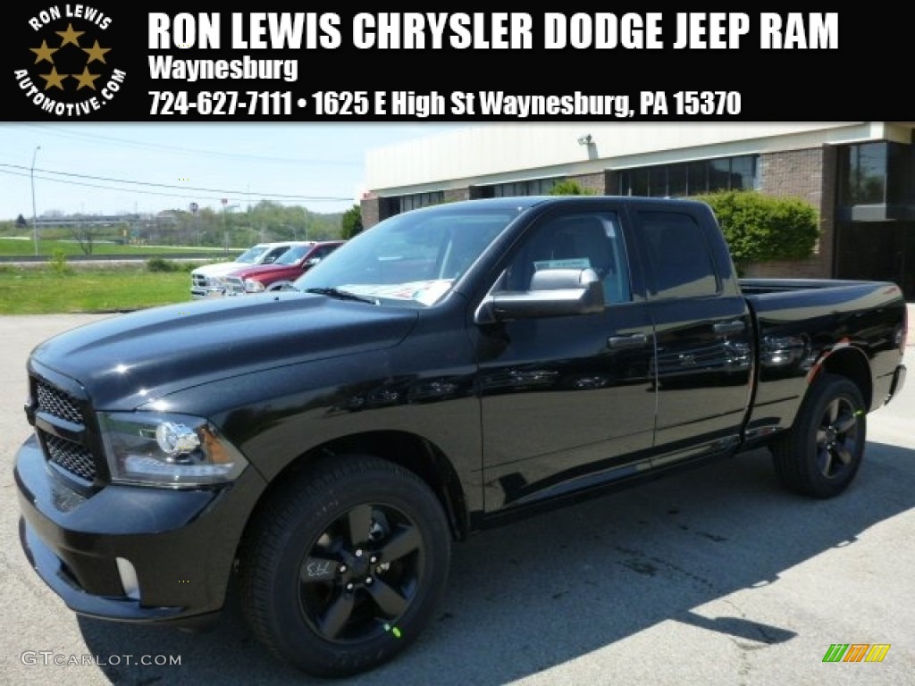 2014 1500 Express Quad Cab 4x4 - Black / Black/Diesel Gray photo #1
