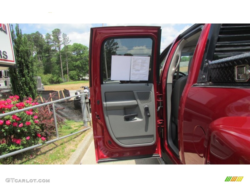 2008 Ram 3500 SLT Quad Cab 4x4 Dually - Inferno Red Crystal Pearl / Medium Slate Gray photo #66