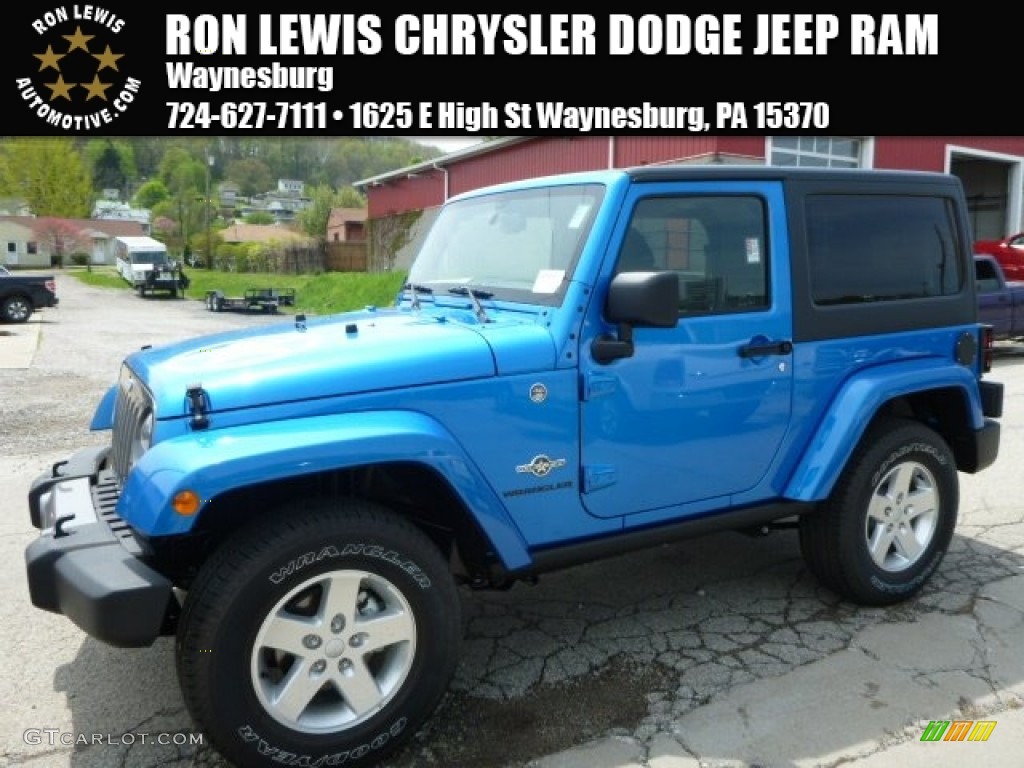 2014 Wrangler Sport 4x4 - Hydro Blue Pearl Coat / Black photo #1