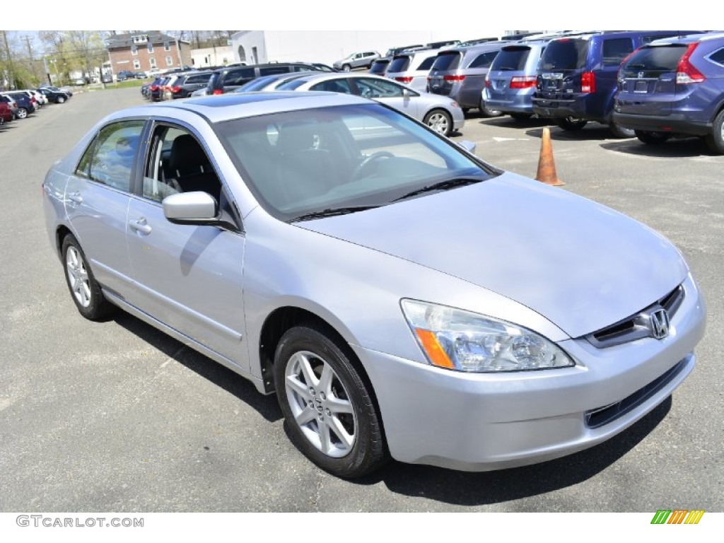 Satin Silver Metallic 2004 Honda Accord EX V6 Sedan Exterior Photo #93299458