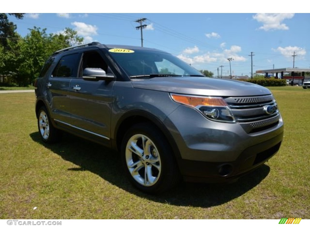 2013 Explorer Limited 4WD - Sterling Gray Metallic / Charcoal Black photo #3
