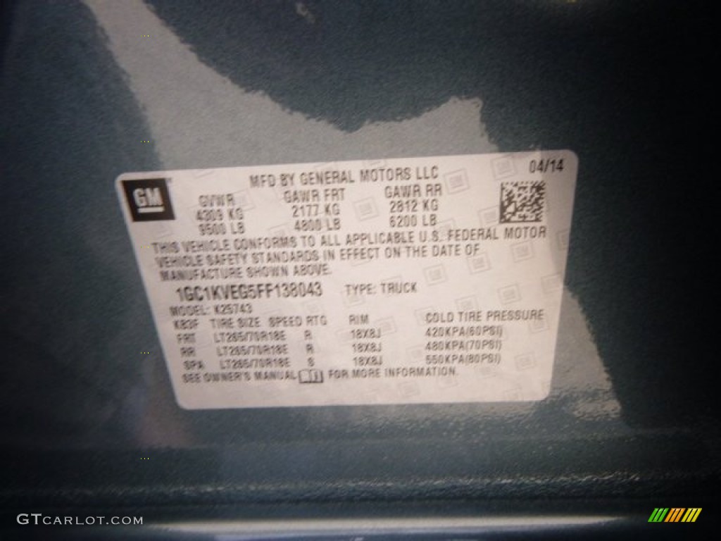 2015 Silverado 2500HD LT Crew Cab 4x4 - Blue Granite Metallic / Jet Black photo #20