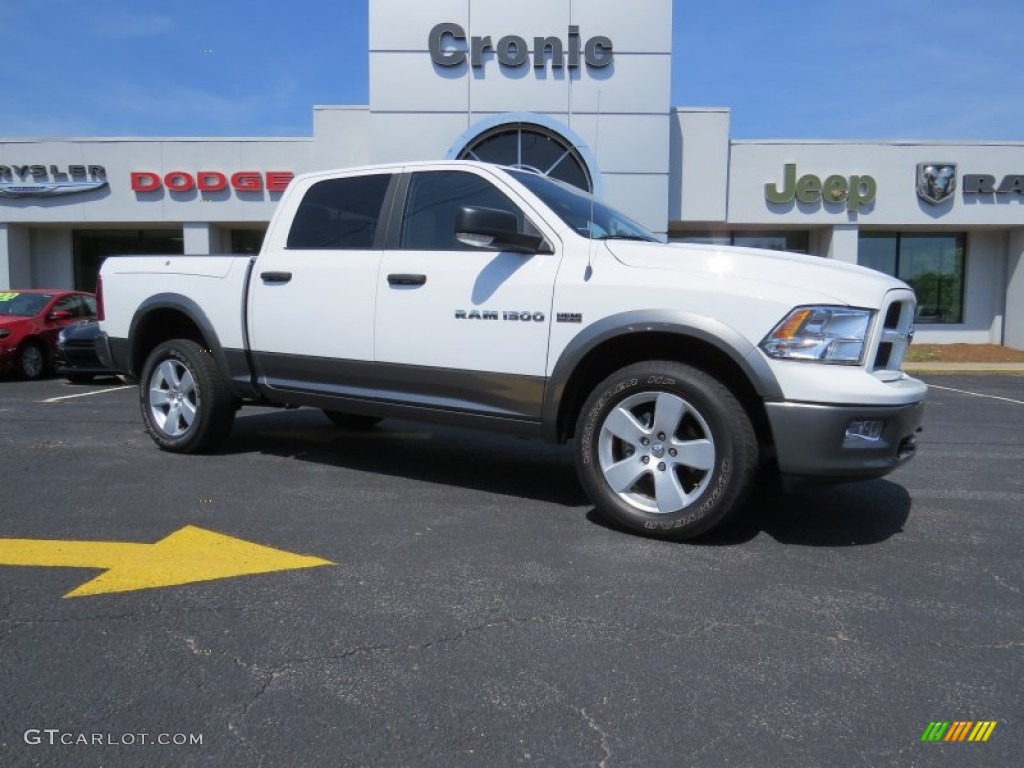 2012 Ram 1500 Outdoorsman Crew Cab 4x4 - Bright White / Light Pebble Beige/Bark Brown photo #1