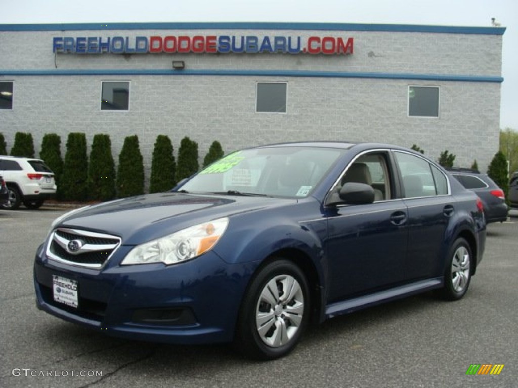 2010 Legacy 2.5i Sedan - Azurite Blue Metallic / Warm Ivory photo #1