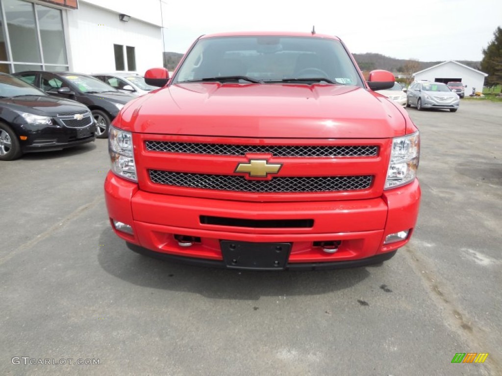 2011 Silverado 1500 LTZ Extended Cab 4x4 - Victory Red / Ebony photo #7