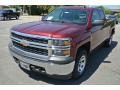 2014 Deep Ruby Metallic Chevrolet Silverado 1500 WT Double Cab 4x4  photo #2