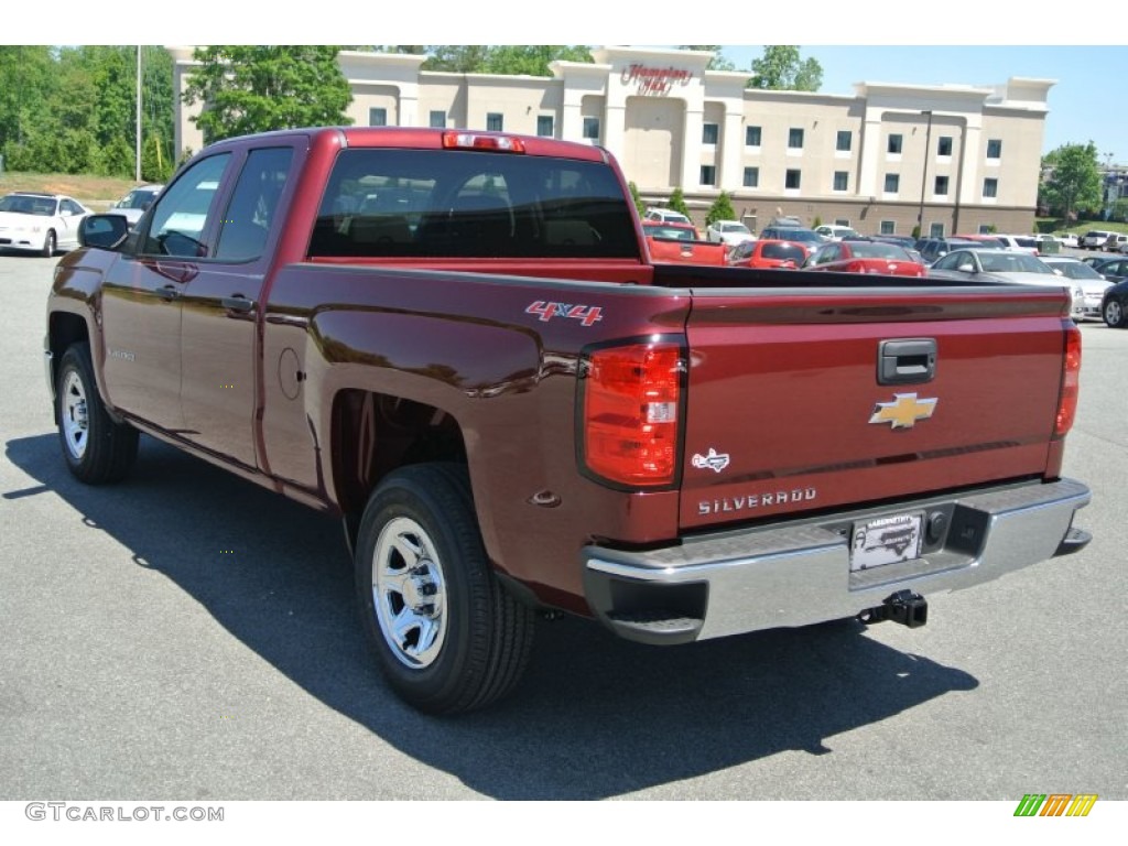 2014 Silverado 1500 WT Double Cab 4x4 - Deep Ruby Metallic / Jet Black/Dark Ash photo #4