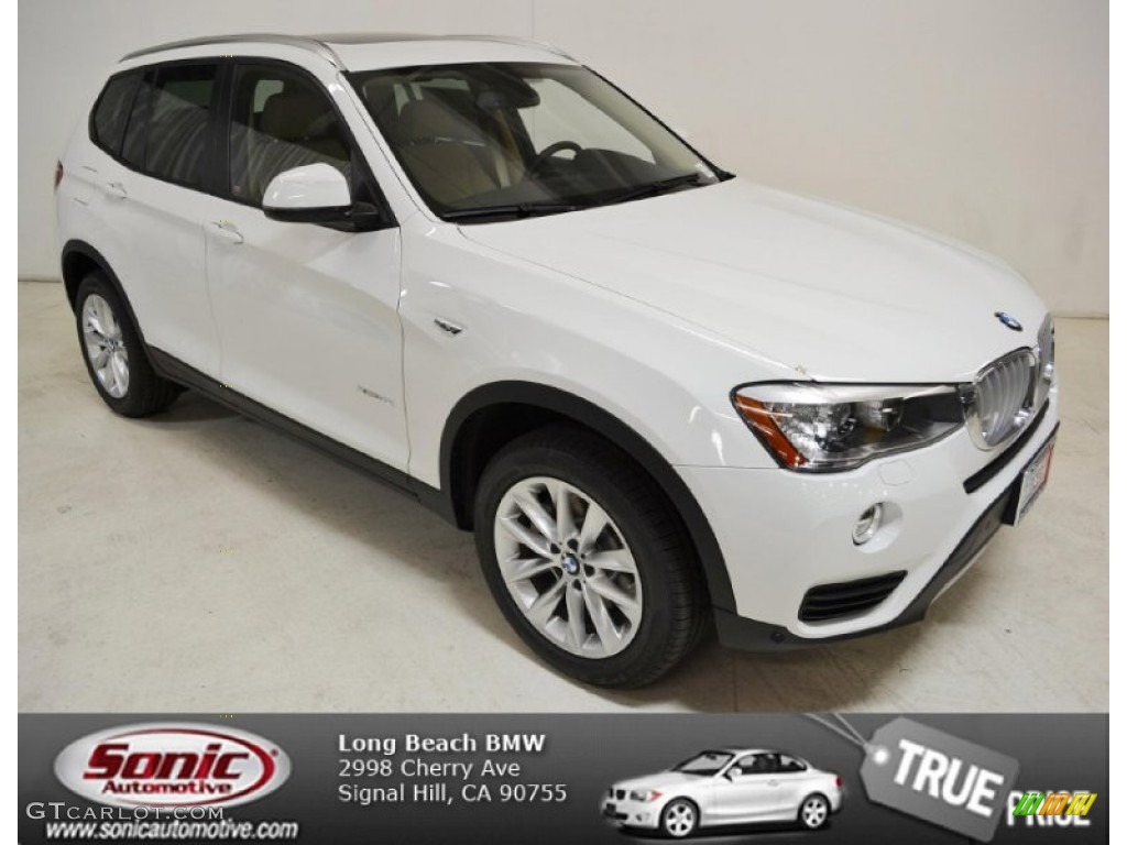 2015 X3 xDrive28i - Alpine White / Beige photo #1