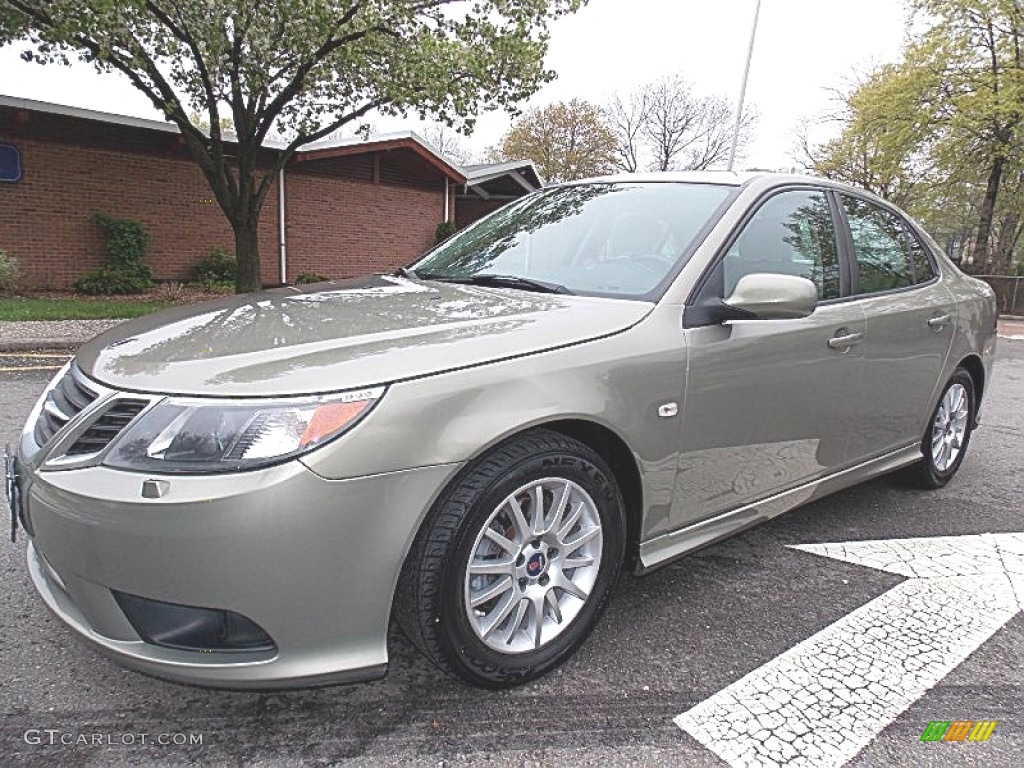 2008 9-3 2.0T Sport Sedan - Pepper Green Metallic / Parchment photo #1