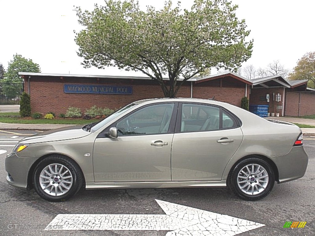 2008 9-3 2.0T Sport Sedan - Pepper Green Metallic / Parchment photo #2