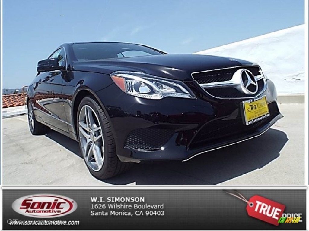 2014 E 350 Coupe - Black / Red/Black photo #1