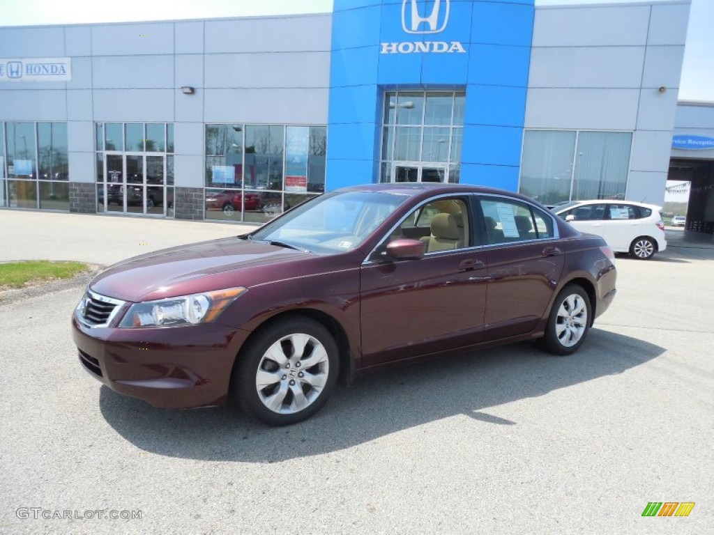 2008 Accord EX Sedan - Basque Red Pearl / Ivory photo #1