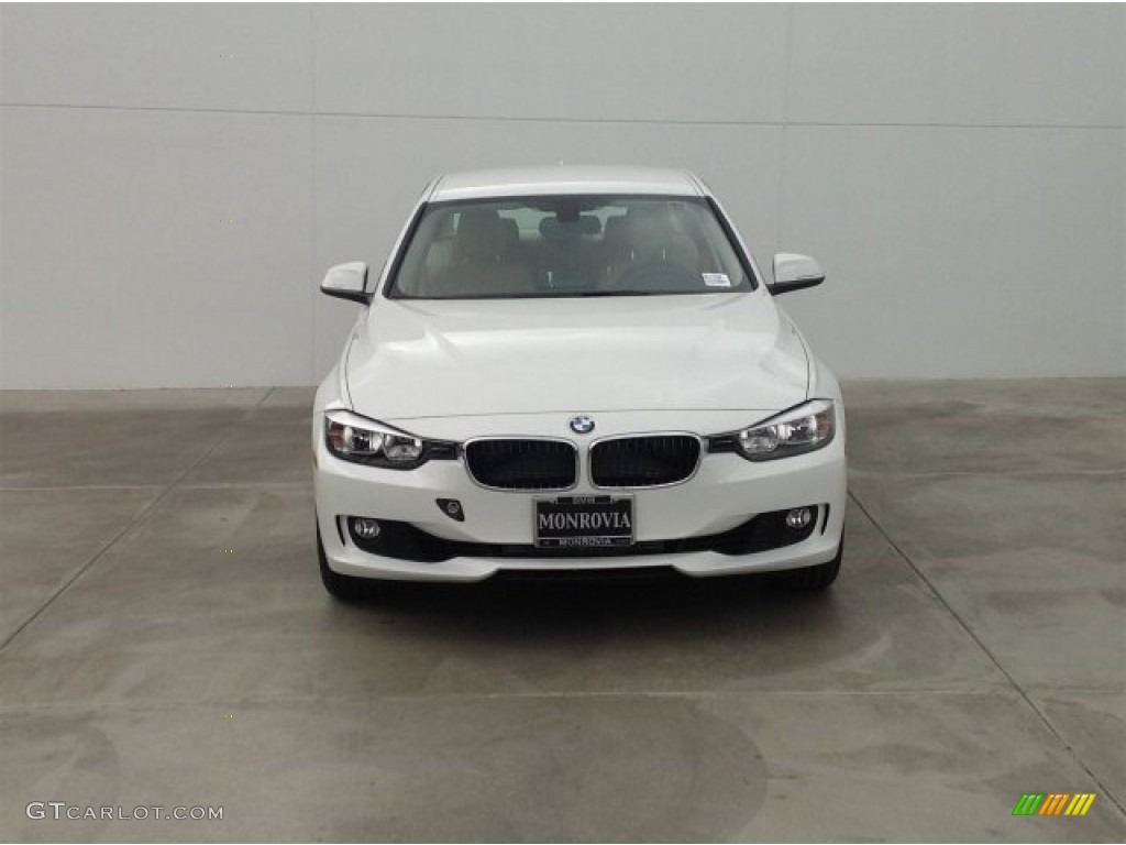 2014 3 Series 328i Sedan - Alpine White / Venetian Beige photo #3