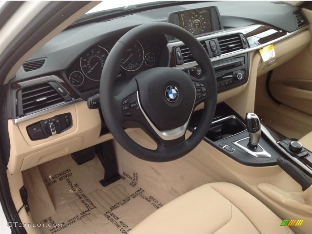 2014 3 Series 328i Sedan - Alpine White / Venetian Beige photo #6