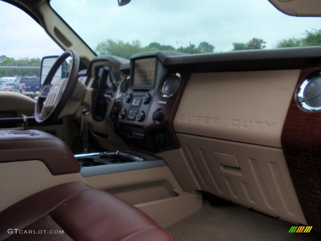 2014 F250 Super Duty King Ranch Crew Cab 4x4 - Oxford White / King Ranch Chaparral Leather/Adobe Trim photo #24