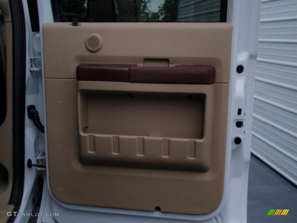 2014 F250 Super Duty King Ranch Crew Cab 4x4 - Oxford White / King Ranch Chaparral Leather/Adobe Trim photo #26