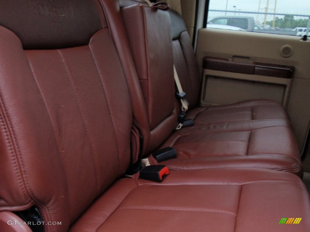 2014 F250 Super Duty King Ranch Crew Cab 4x4 - Oxford White / King Ranch Chaparral Leather/Adobe Trim photo #28