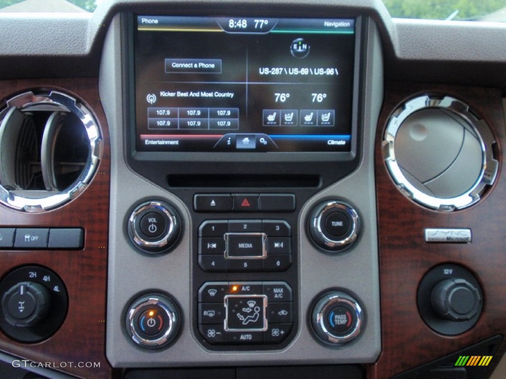 2014 F250 Super Duty King Ranch Crew Cab 4x4 - Oxford White / King Ranch Chaparral Leather/Adobe Trim photo #38