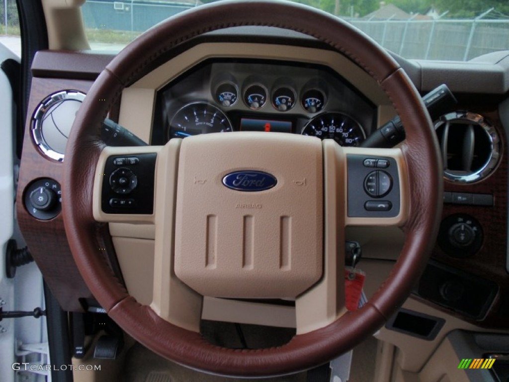 2014 F250 Super Duty King Ranch Crew Cab 4x4 - Oxford White / King Ranch Chaparral Leather/Adobe Trim photo #40