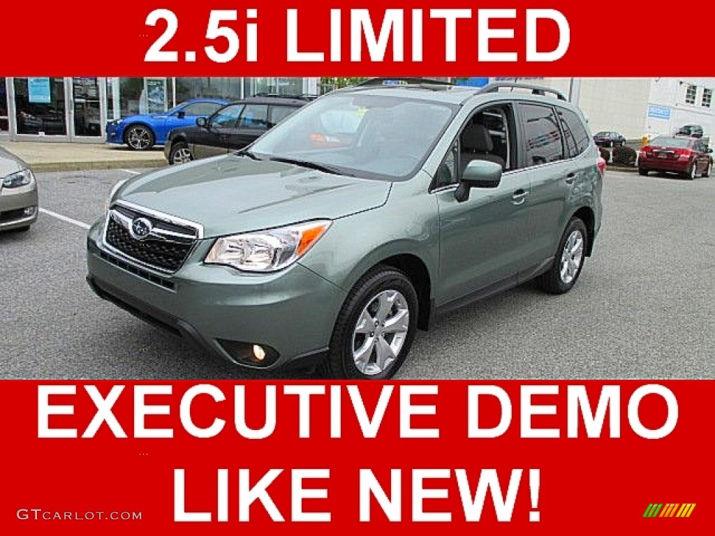 2014 Forester 2.5i Limited - Jasmin Green Metallic / Platinum photo #1