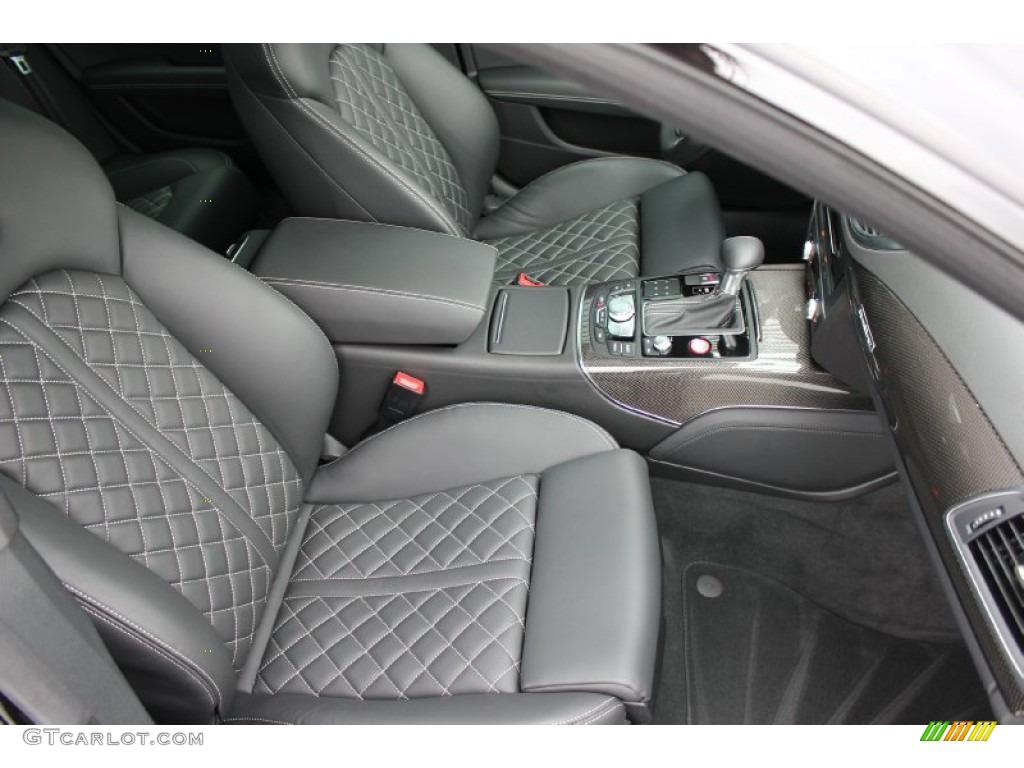 Black Valcona w/Diamond Contrast Stitching Interior 2014 Audi S7 Prestige 4.0 TFSI quattro Photo #93324913