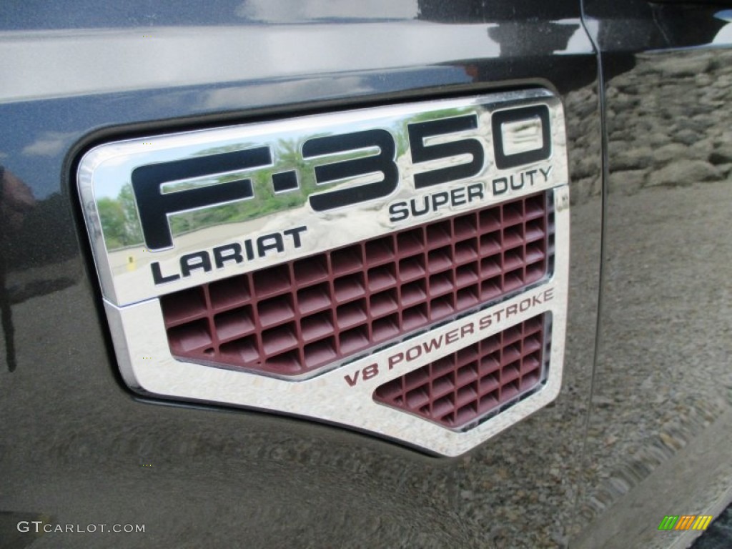 2008 F350 Super Duty Lariat Crew Cab 4x4 Dually - Forest Green Metallic / Camel photo #4