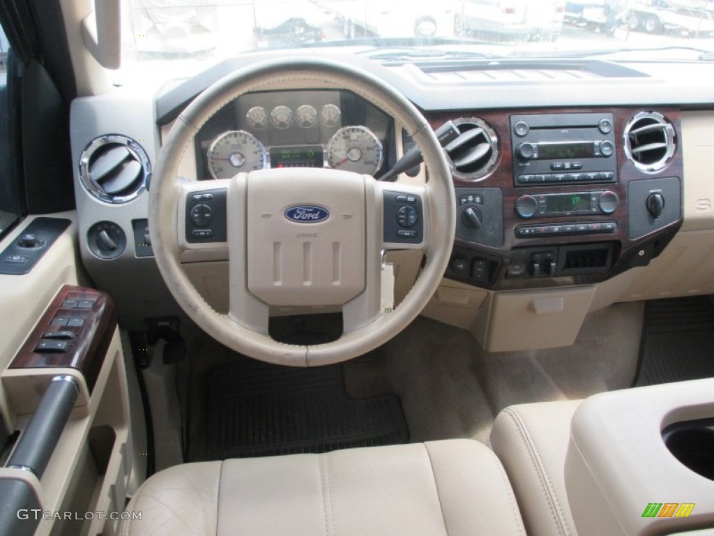 2008 F350 Super Duty Lariat Crew Cab 4x4 Dually - Forest Green Metallic / Camel photo #19