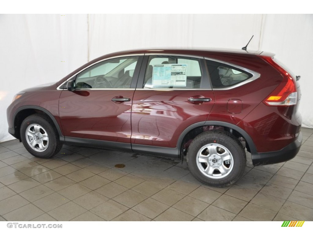 2014 CR-V LX - Basque Red Pearl II / Gray photo #8