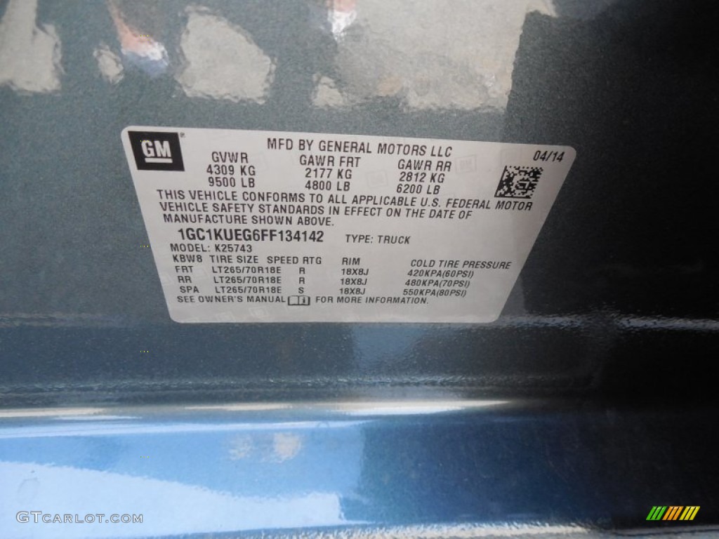 2015 Silverado 2500HD WT Crew Cab 4x4 - Blue Granite Metallic / Jet Black/Dark Ash photo #19