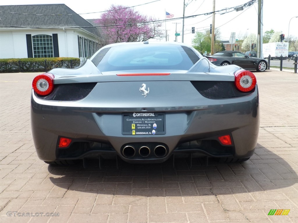 2011 458 Italia - Grigio Silverstone (Dark Grey) / Nero (Black) photo #4