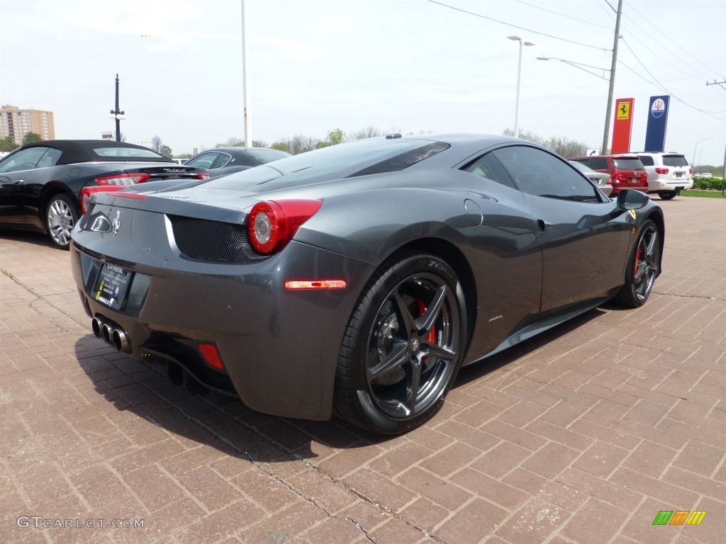 2011 458 Italia - Grigio Silverstone (Dark Grey) / Nero (Black) photo #5
