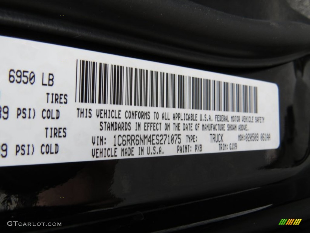 2014 1500 Color Code PX8 for Black Photo #93338621