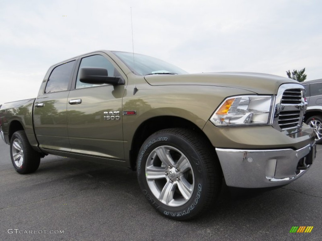 2014 1500 Big Horn Crew Cab 4x4 - Prairie Pearl Coat / Canyon Brown/Light Frost Beige photo #4