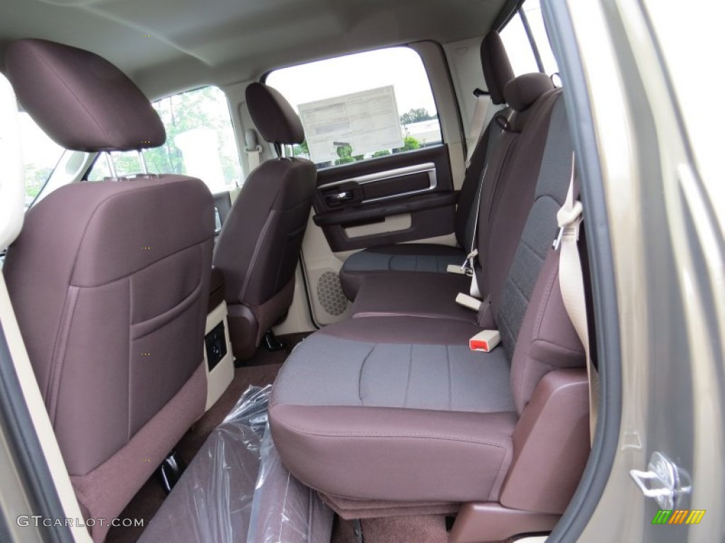 2014 1500 Big Horn Crew Cab 4x4 - Prairie Pearl Coat / Canyon Brown/Light Frost Beige photo #8