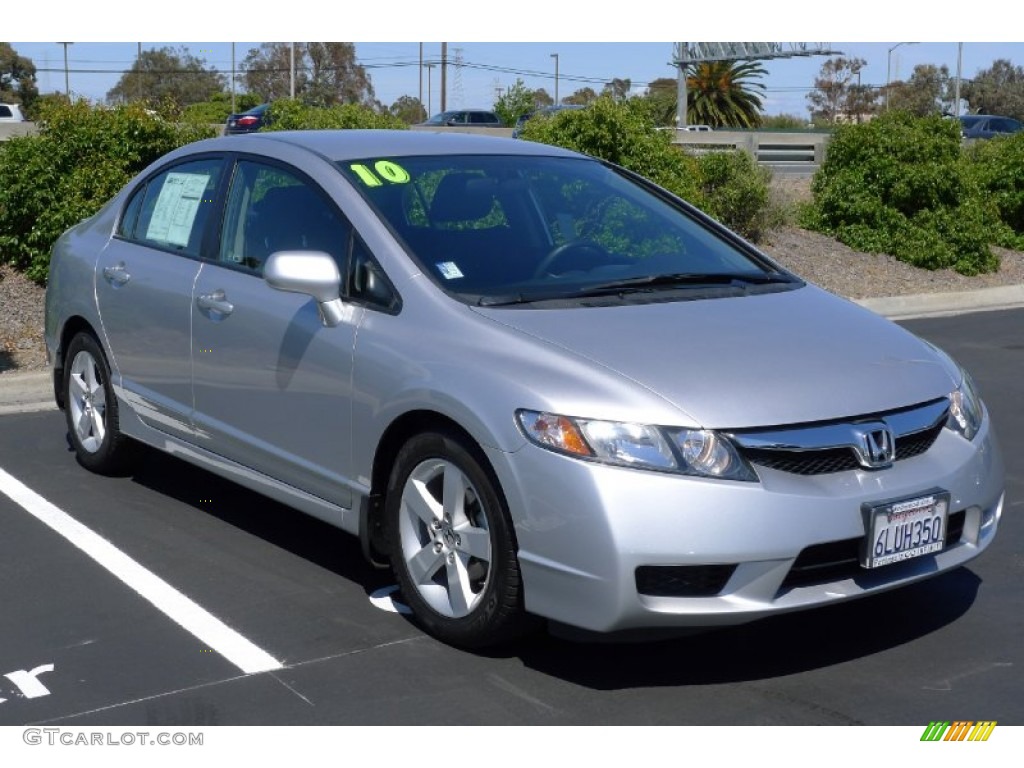 2010 Civic LX-S Sedan - Alabaster Silver Metallic / Black photo #1