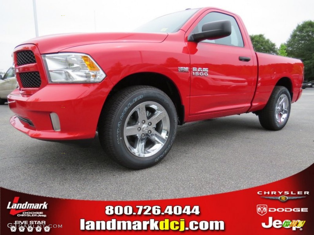 2014 1500 Express Regular Cab - Flame Red / Black/Diesel Gray photo #1