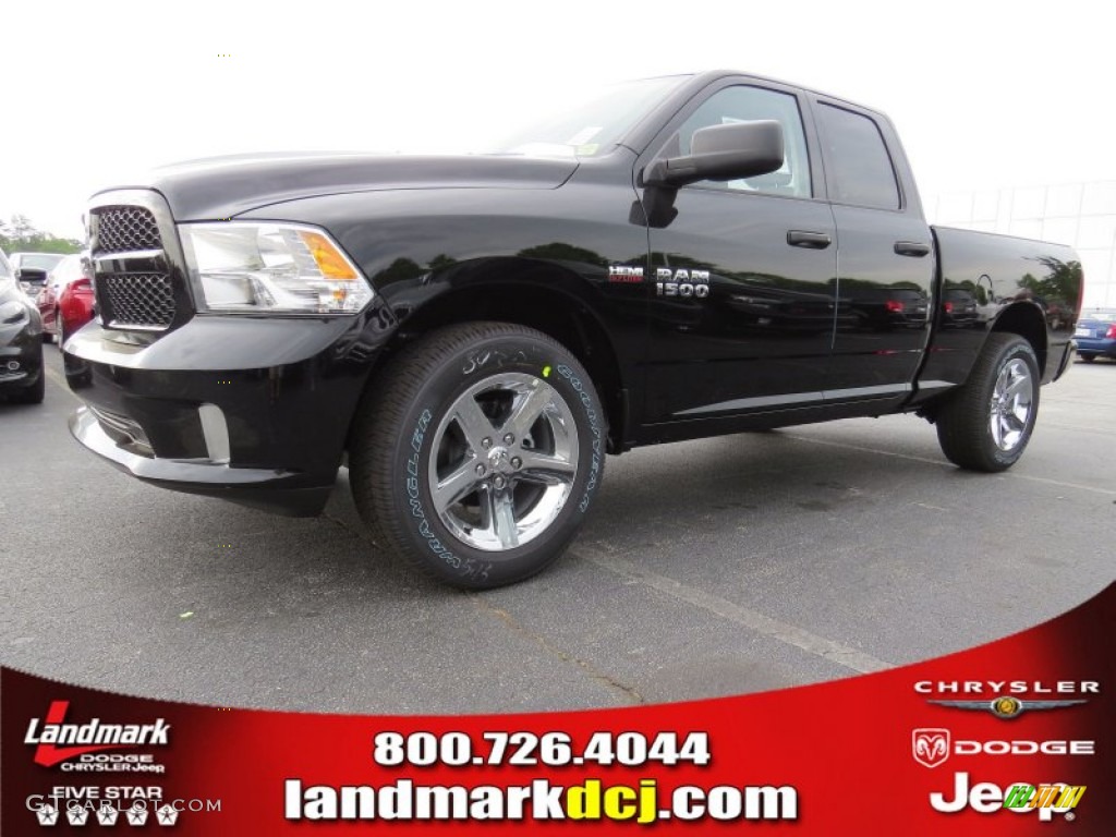 2014 1500 Express Quad Cab - Black / Black/Diesel Gray photo #1