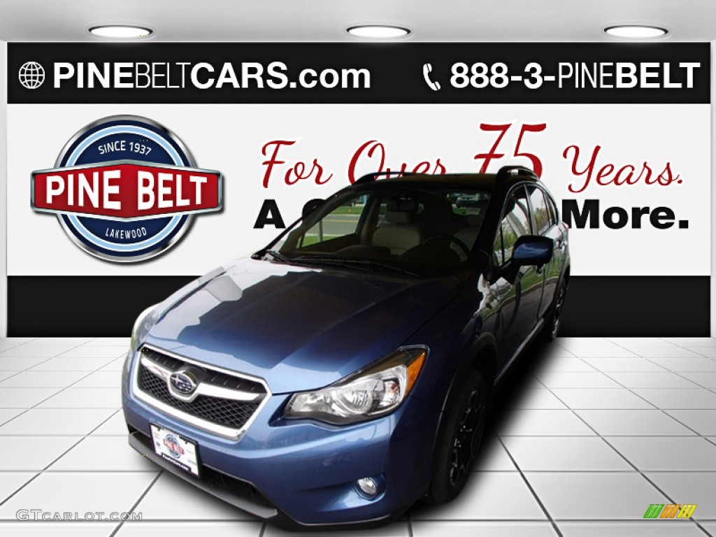 2014 XV Crosstrek 2.0i Premium - Quartz Blue Pearl / Ivory photo #1