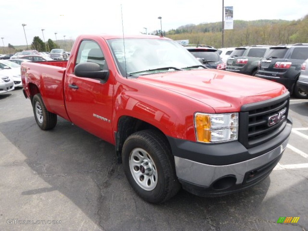 2008 Sierra 1500 Regular Cab 4x4 - Fire Red / Dark Titanium photo #3