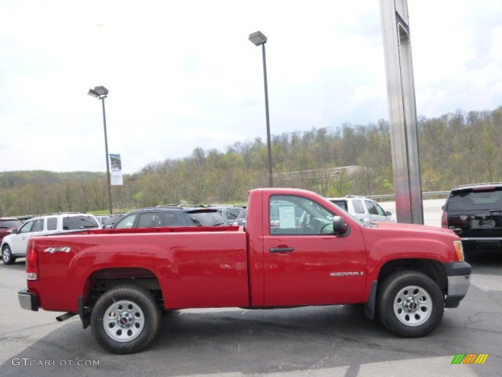 2008 Sierra 1500 Regular Cab 4x4 - Fire Red / Dark Titanium photo #4