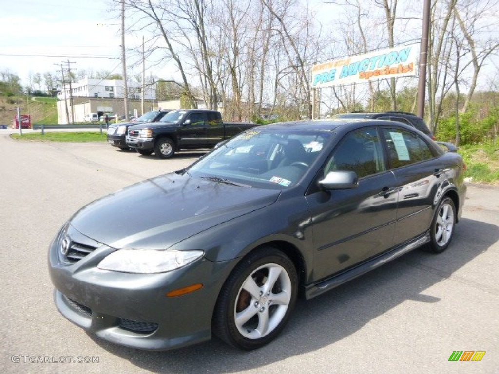 2005 MAZDA6 i Sport Hatchback - Steel Gray Metallic / Black photo #1