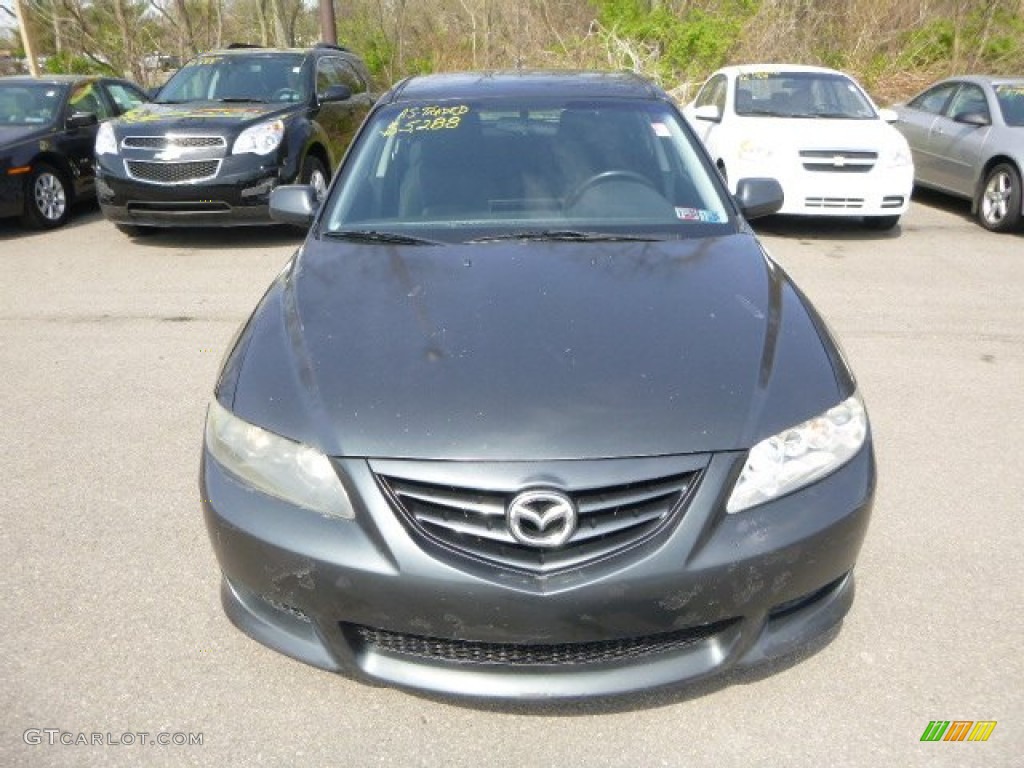 2005 MAZDA6 i Sport Hatchback - Steel Gray Metallic / Black photo #5