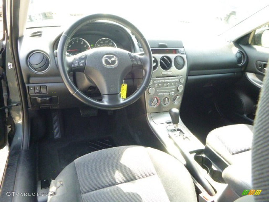 2005 MAZDA6 i Sport Hatchback - Steel Gray Metallic / Black photo #9