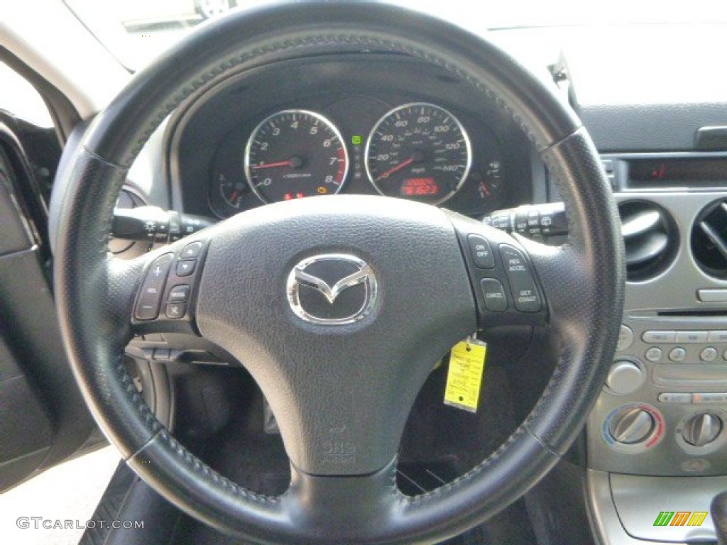 2005 MAZDA6 i Sport Hatchback - Steel Gray Metallic / Black photo #12