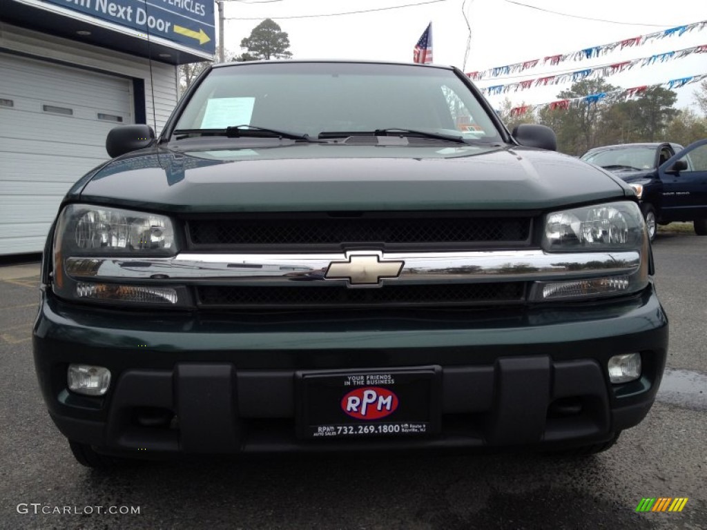 2003 TrailBlazer LT 4x4 - Dark Green Metallic / Light Oak photo #4