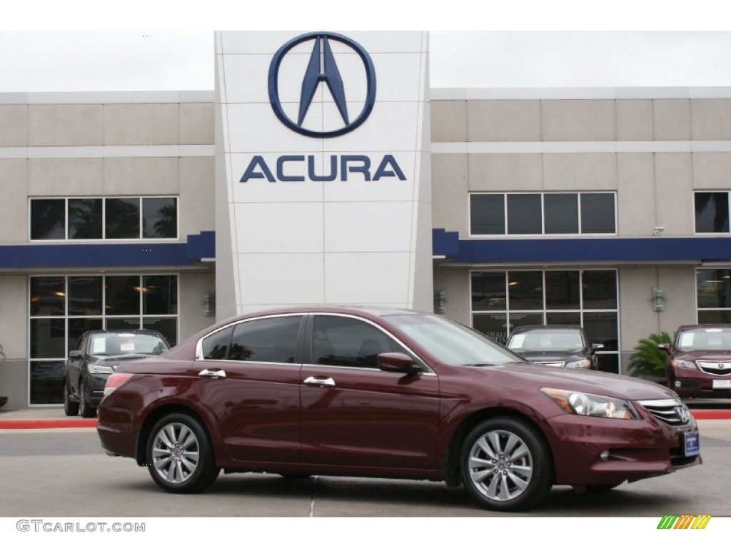 2012 Accord EX-L V6 Sedan - Basque Red Pearl II / Ivory photo #1