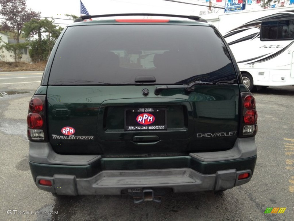 2003 TrailBlazer LT 4x4 - Dark Green Metallic / Light Oak photo #16