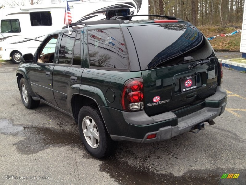 2003 TrailBlazer LT 4x4 - Dark Green Metallic / Light Oak photo #18