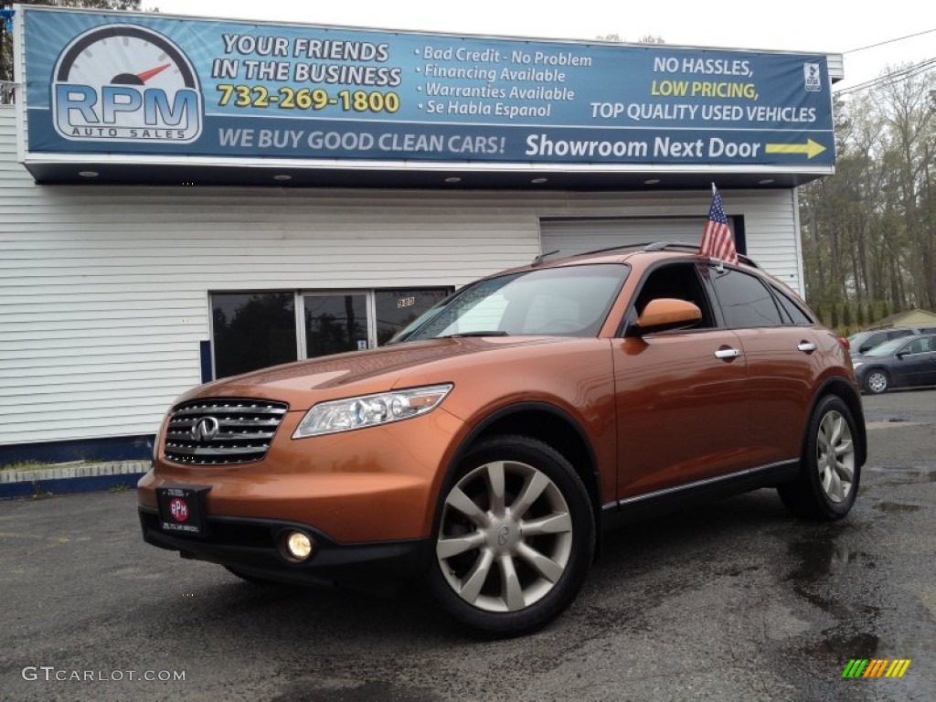2003 FX 35 AWD - Liquid Copper Metallic / Brick/Black photo #1