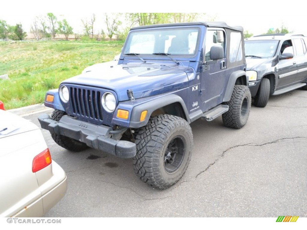 Patriot Blue Pearl 2004 Jeep Wrangler X 4x4 Exterior Photo #93358280